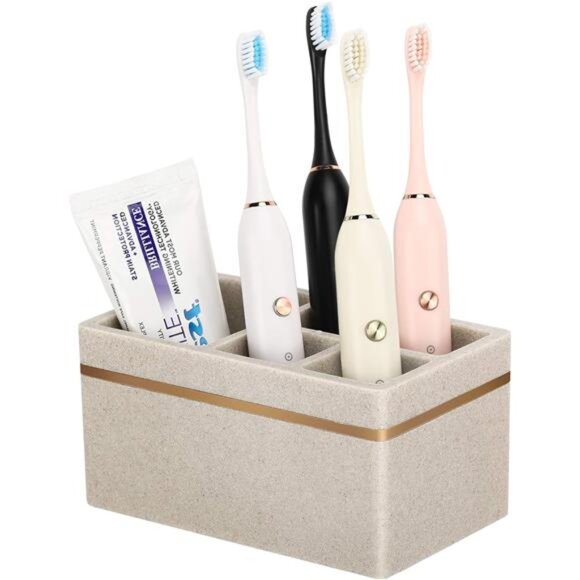 Resin Toothbrush Holder Electric Toothbrush Holder Storage Stand Organizer - Picture 1 of 7